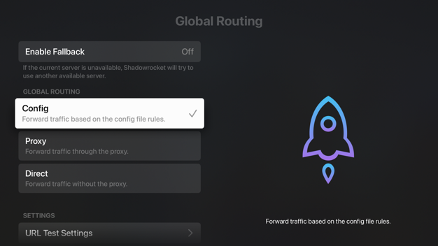 Shadowrocket Apple TV 截图 1